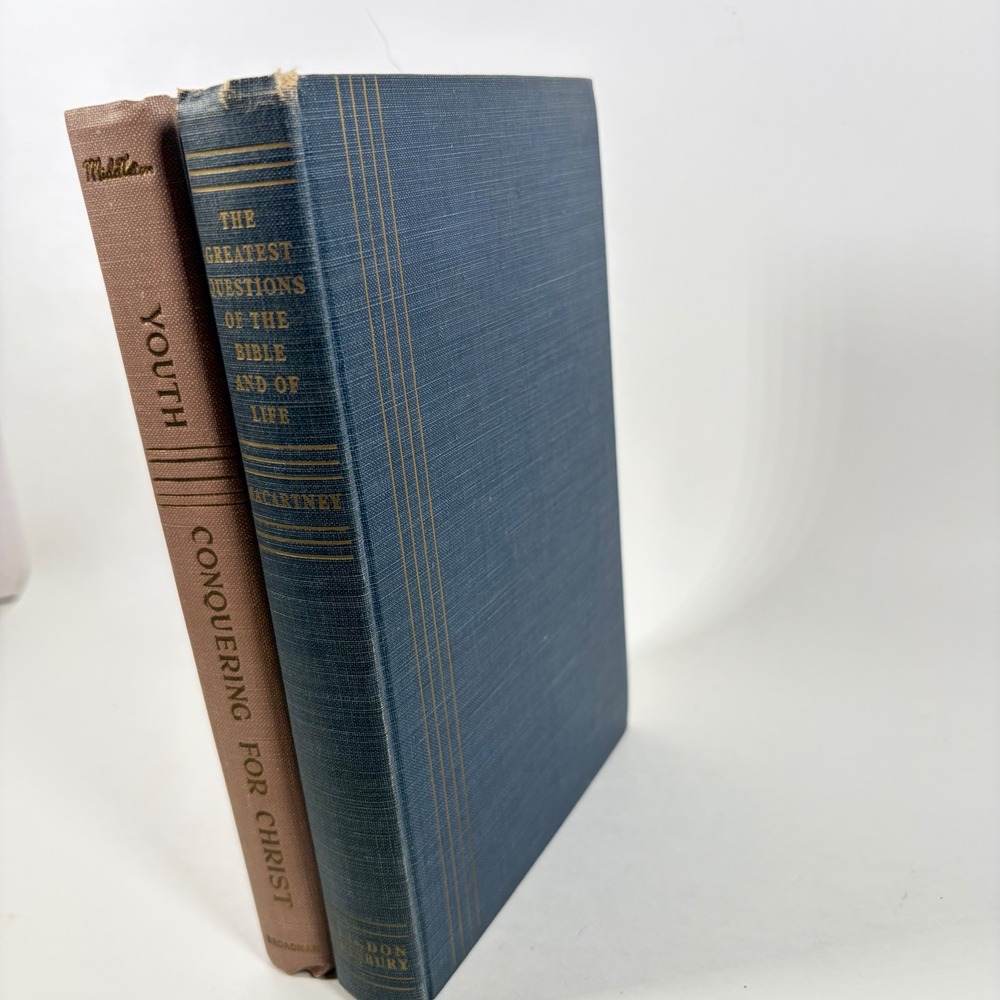 Vintage 1948 Bible Study Books Macartney Greatest Questions Youth Conquering Set